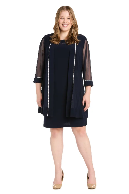 TightstructureR&M Richards 3054W Short Plus Size Two Piece Jacket Dress