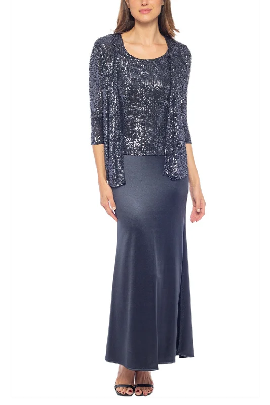 TightbuckleMarina 268541 Long Sequin Mother of the Bride Jacket Dress