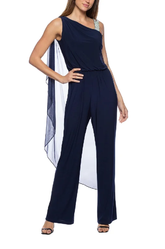 TightpantMarina 268281 Long Formal Cape Jumpsuit