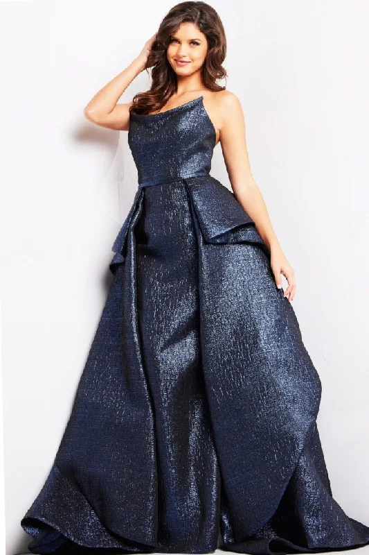 TightcommunityJovani 09481 Long Metallic Ball Gown Formal Dress