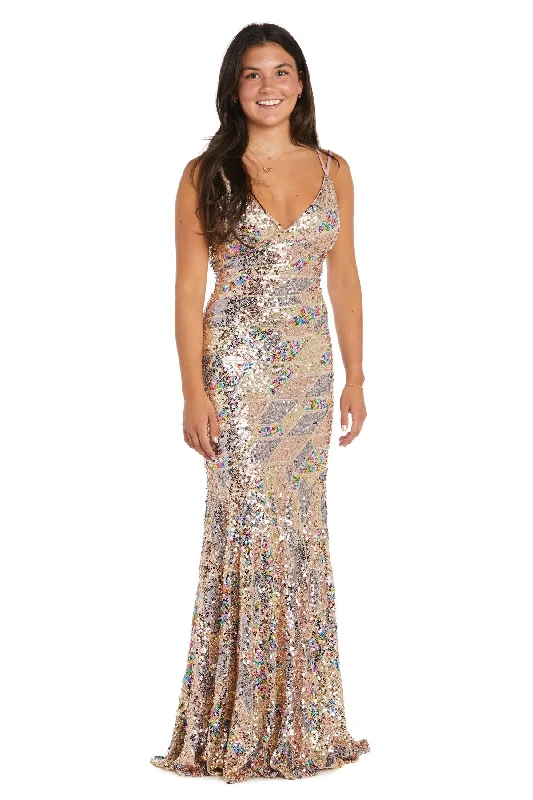 TightframeMorgan & Co 1871 Sequin Long Formal Prom Dress