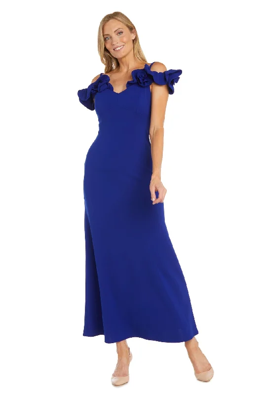 TightgarterR&M Richards 6628 Long Ruffle Formal Evening Dress