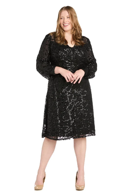 TightoffenseR&M Richards 3250W Short Sequin Cocktail Plus Size Dress