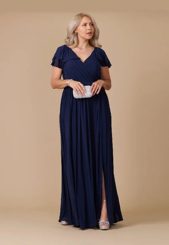 TightgrooveShort Sleeve Formal Mother of the Bride Dress Navy