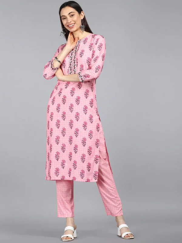 Ahika Poly Crepe Printed Kurta Pant Set-PKSET1012AB_S