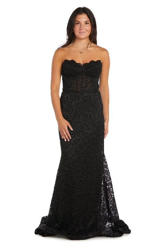 TightbraMorgan & Co 13269 Long Lace Formal Evening Prom Dress