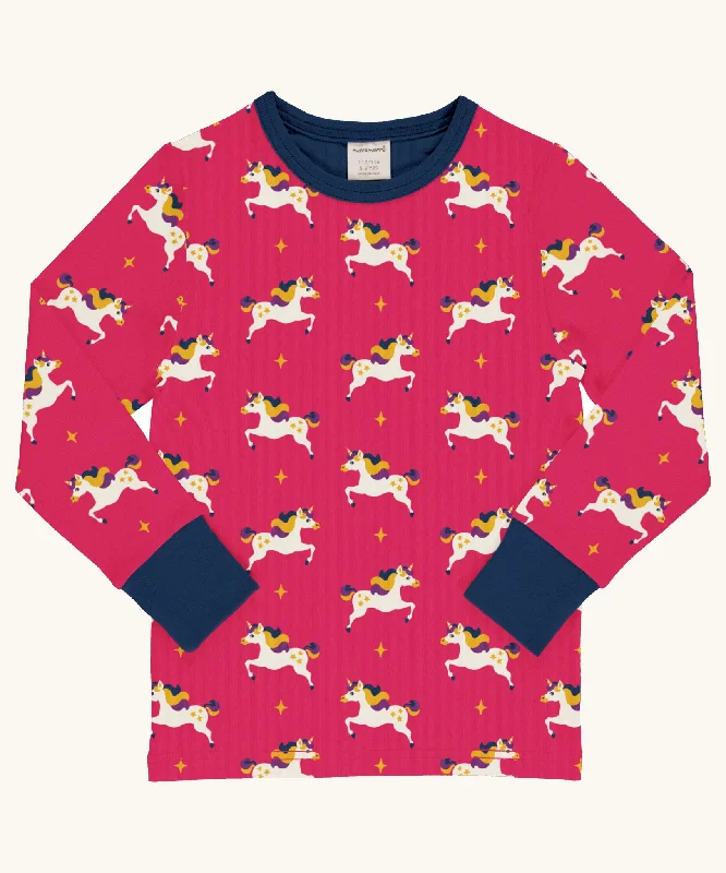 Maxomorra Unicorn Long Sleeve Top