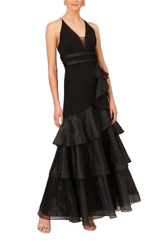 TightbandAidan Mattox MD1E202177 Long Ruffle Formal Prom Dress