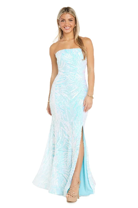 TightturnMorgan & Co 13274 Long Sequin Mermaid Formal Prom Dress