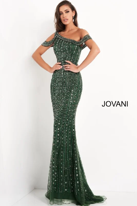 TightfinishJovani 03124 Long Mermaid Beaded Formal Prom Dress