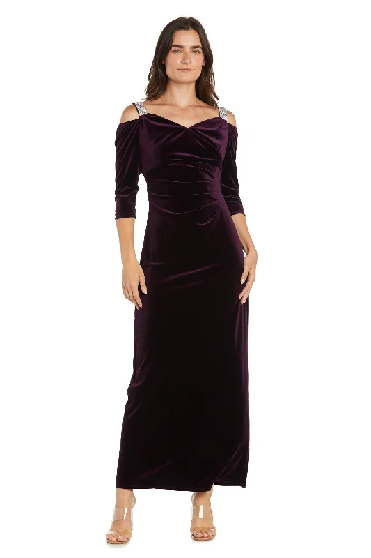 TightgripR&M Richards 1489 Long Velvet Formal Dress