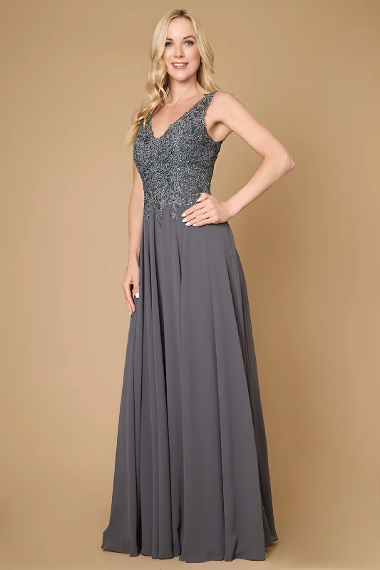 TightfocusLong Formal Dress Plus Size Evening Gown Charcoal