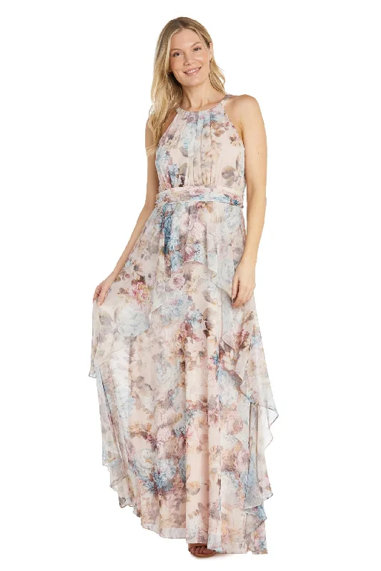 TightmixR&M Richards 1148P High Low Formal Floral Petite Dress