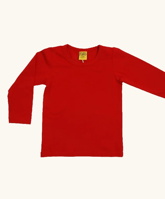 Duns Long Sleeve Top - Poppy Red