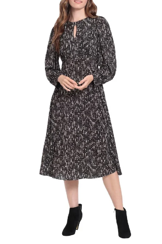 TightplanLondon Times T5948M Long Sleeve A Line Multi Print Formal Dress