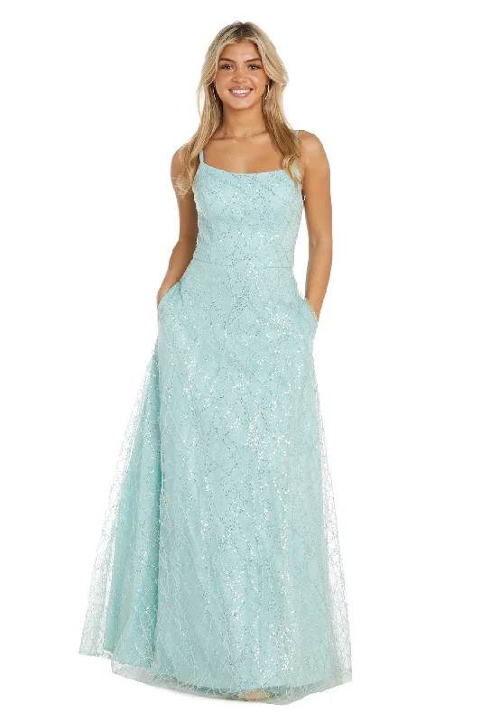 TighthemMorgan & Co 13153 Long Sequin Ball Gown Formal Prom Dress