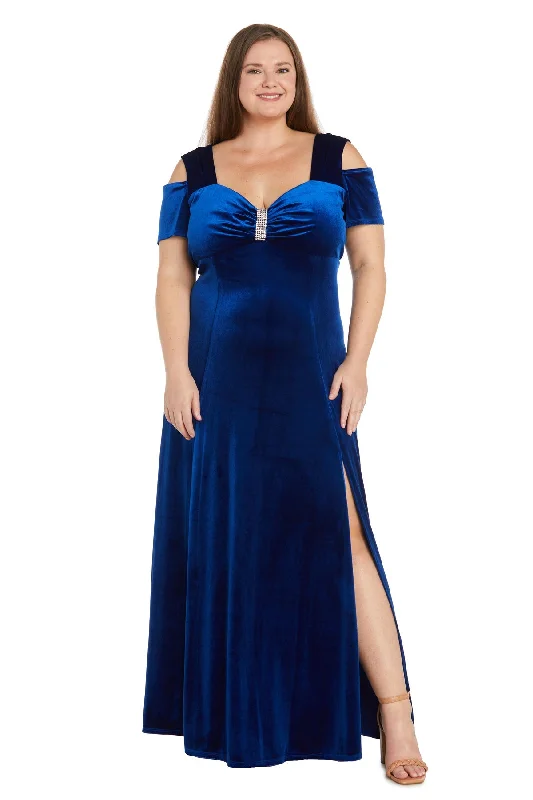 TightgripR&M Richards 3227W Long Velvet Formal Plus Size Dress