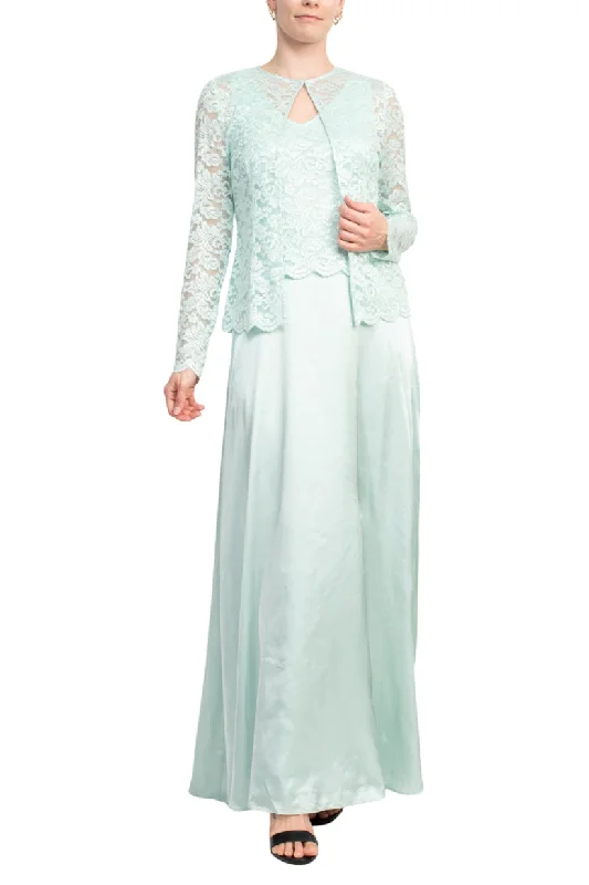 TightcircleMarina 267234 Long Formal Mother of the Bride Lace Jacket Dress