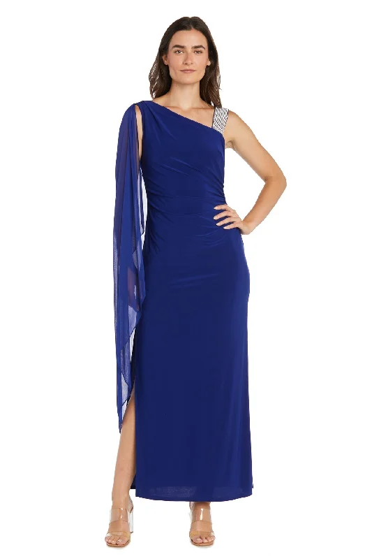 TightperformanceR&M Richards 6634 Long Fitted Formal Cape Dress