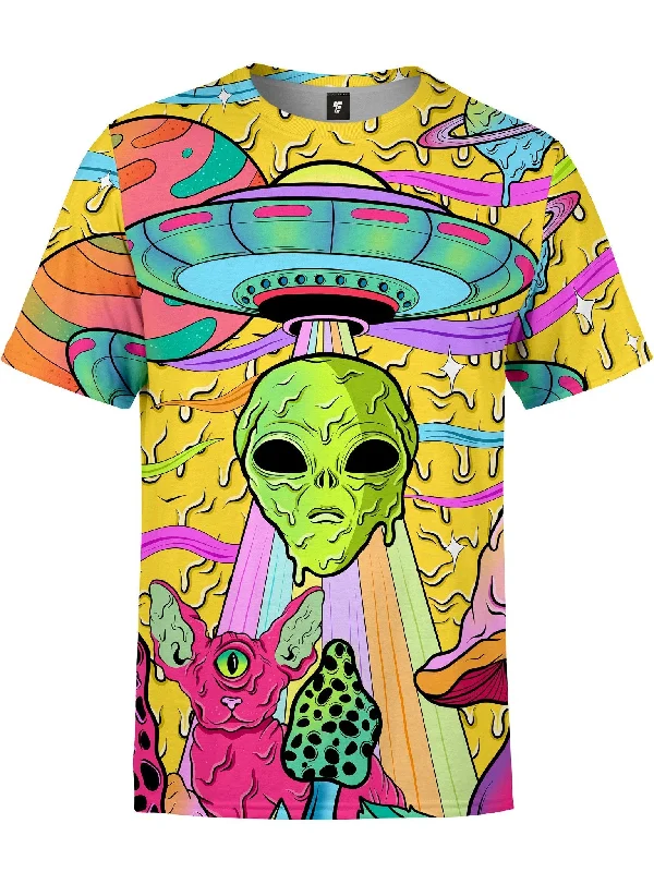 Neon Alien Drip Invasion (Yellow) Unisex CrewCrewneckanalytics