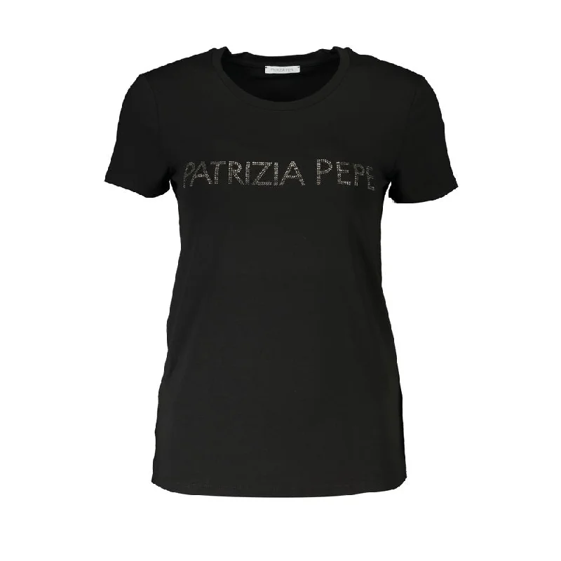 Patrizia Pepe Chic Rhinestone Crew Neck TeeCrewneckminimal