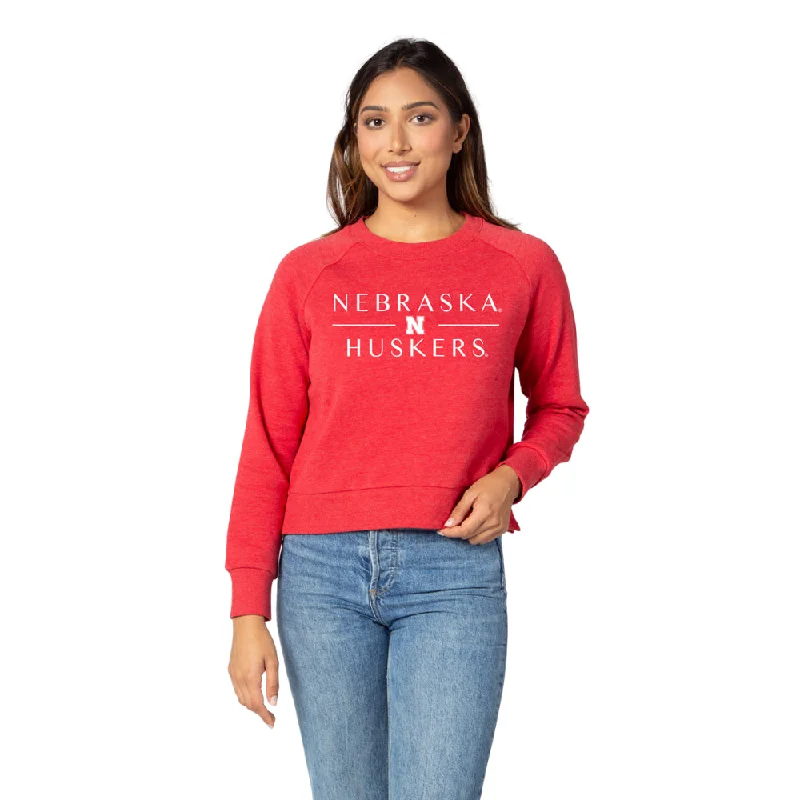 Women's Nebraska Huskers Boxy CrewCrewneckbreathable