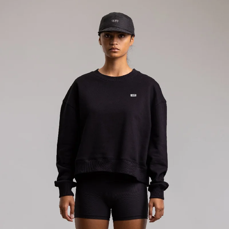 Capsize Box Extra Crew Women's BLACKCrewneckchic