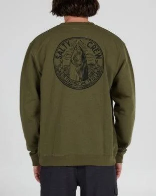 In Fishing We Trust Crew Neck, ArmyCrewneckdye