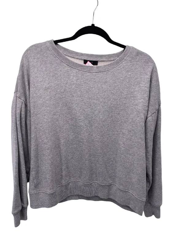 J Crew Misses Size Small Grey LS BlouseCrewneckvr