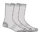 Midweight Cotton Blend Crew Sock 3-Pack - GreyCrewneckhistory