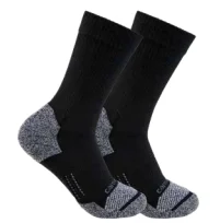 Women's Force Midweight Synthetic Blend Crew Sock 2-Pack - BlackCrewnecksoft