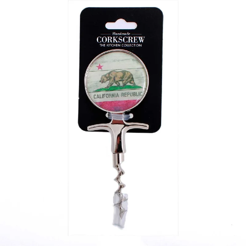 California Republic Bear Flag Wine CorkscrewCrewneckfan