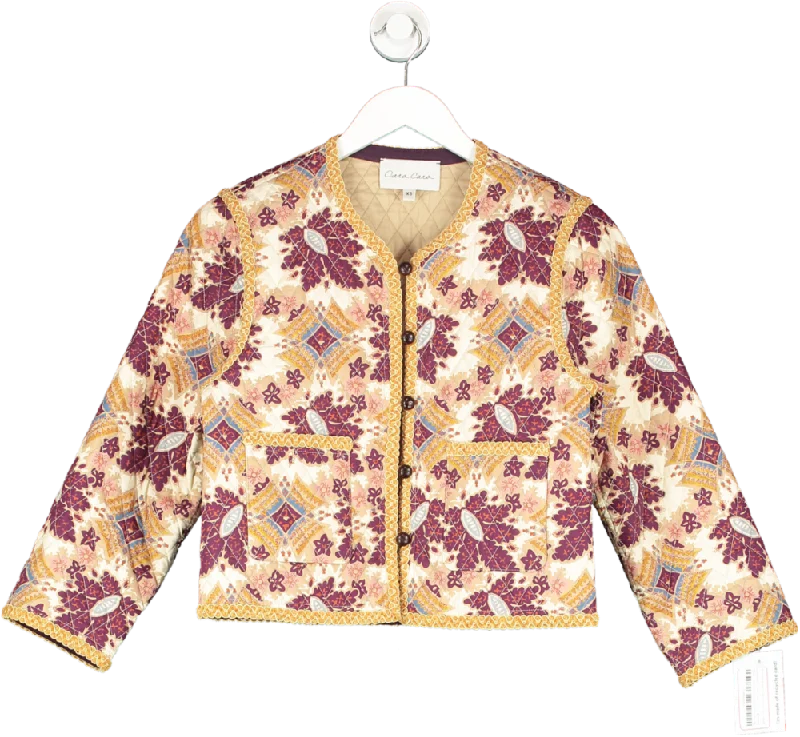 Artist JacketsCara Cara Multicoloured Marissa Jacket In Retro Floral Turtledove UK XS