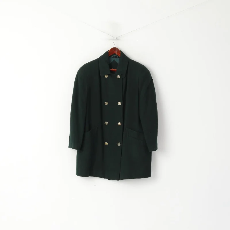 Puffer JacketsAstraka Women 16 XL Coat Green Wool Vintage Double Breasted Classic Jacket