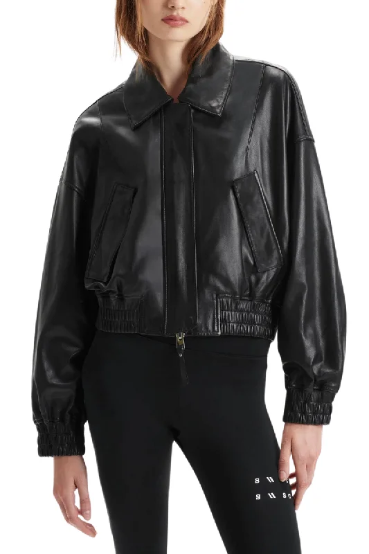 Studded JacketsElle Leather Bomber