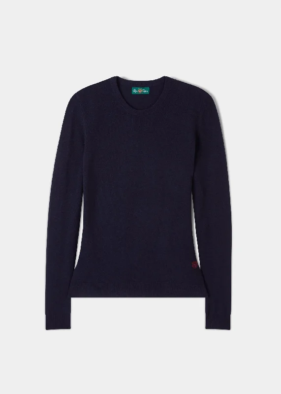 Emma Ladies Elevated Crew Neck Jumper In NavyCrewneckcasual