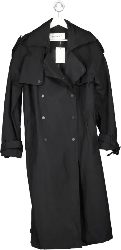 Travel JacketsHenne Black Otto Trench Coat UK L/XL