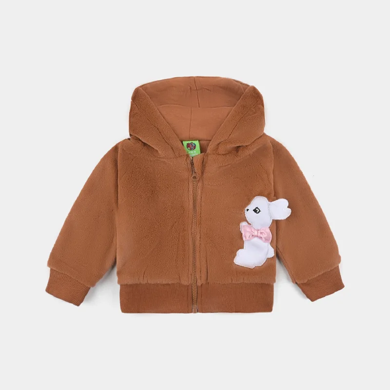 Running JacketsInfant Girls Sherpa Jacket Rabbit-BROWN