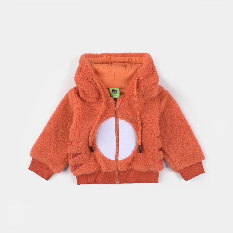 Hooded JacketsInfant Girls Sherpa Jacket Tiger-ORANGE