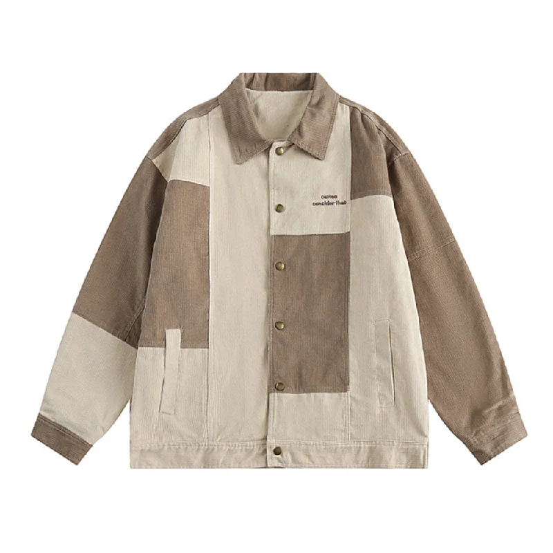 Running JacketsJapanese Patchwork Corduroy Jacket