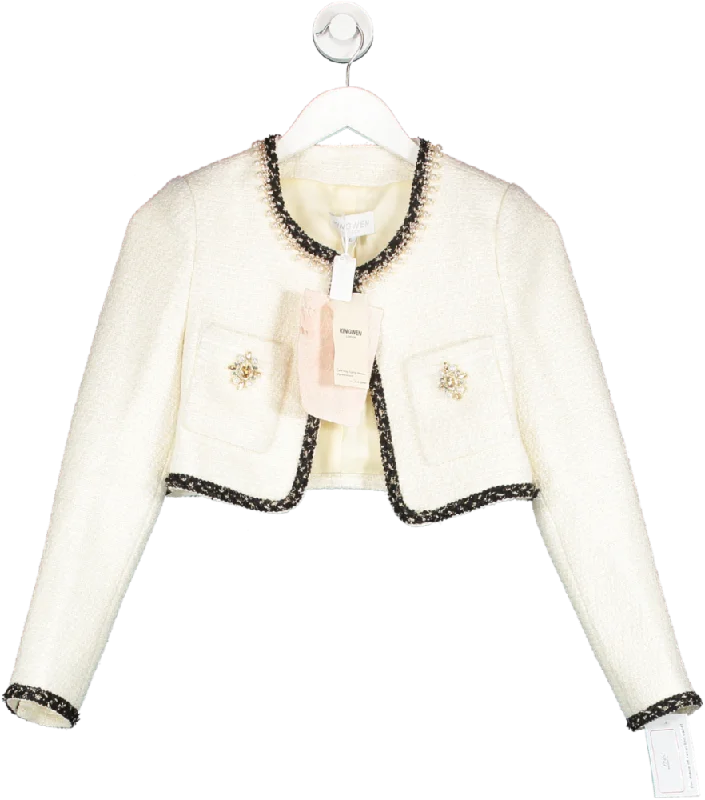 Corduroy JacketsKingwen Cream Tweed Short Jacket UK 6