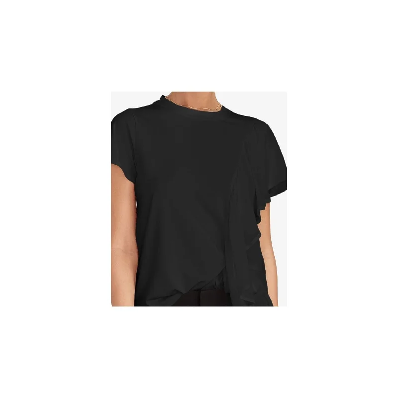 Rachel Roy Women's Karlie Crew Neck Dolman Sleeves Casual Top Black Size X-LargeCrewneckheritage