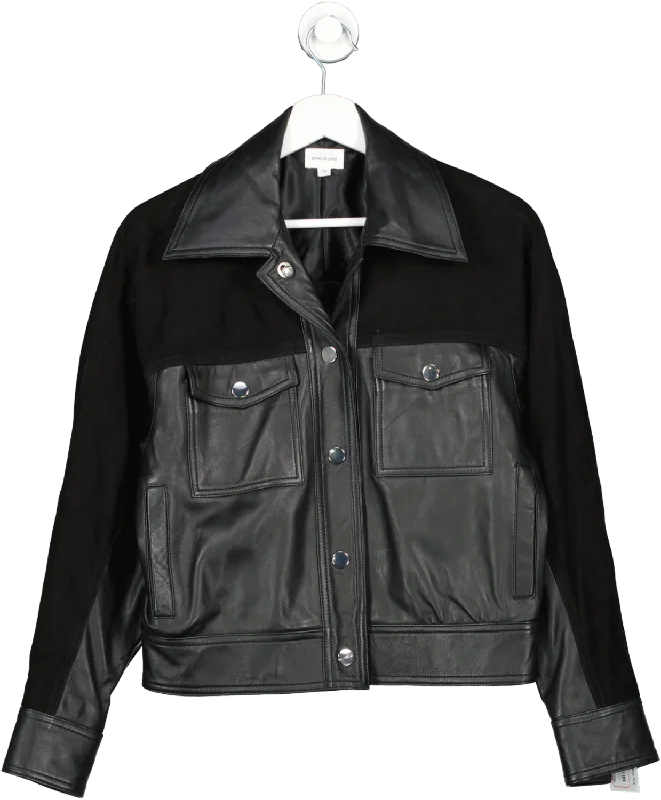 Pea CoatsSong of Style Black Davi Leather Jacket UK XXS