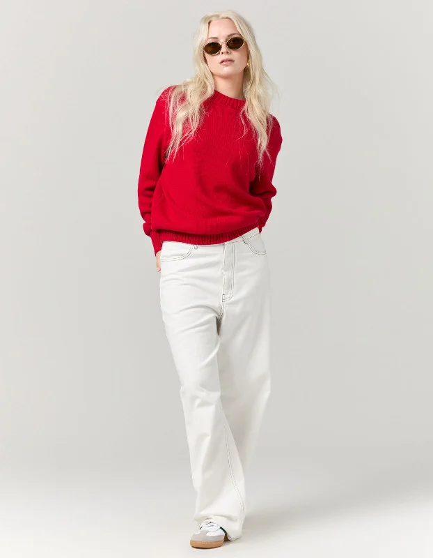 Arletta Crew - RedCrewnecksweater