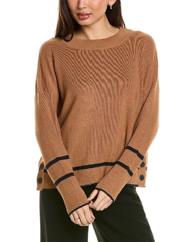 Adrianna Papell Button SweaterOrganic Cotton Knit Tops