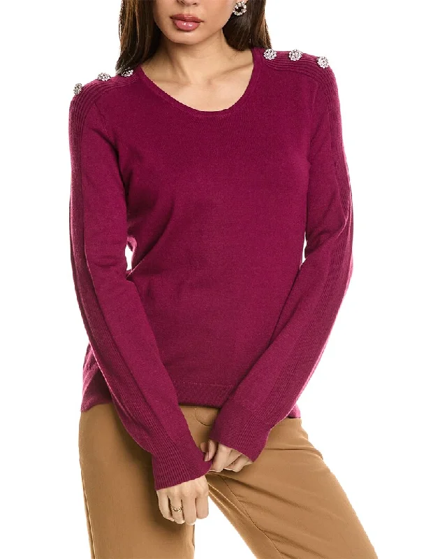 Adrianna Papell Embellished SweaterWinter Knit Tops