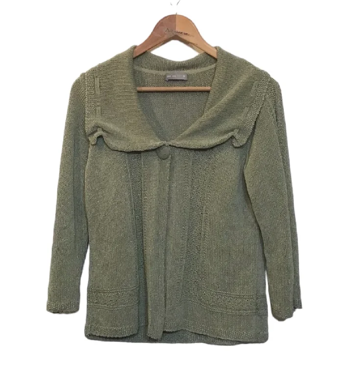 Green Knitted Cardigan (Size L)Wool Knit Tops