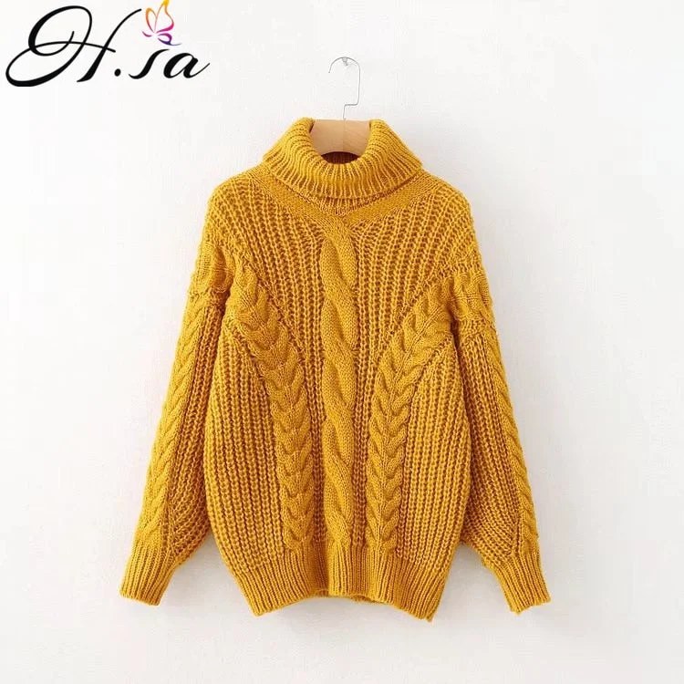 H.SA - Women SweaterAlpaca Knit Tops