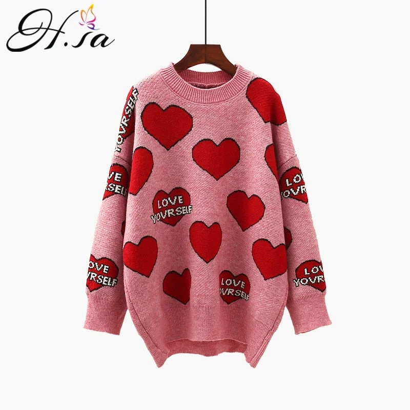 H.SA - Women SweaterLogo Knit Tops