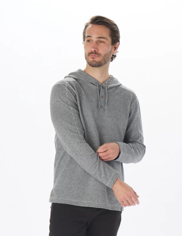 Ace Hooded Sweater: Smoke GreyUrban Knit Tops